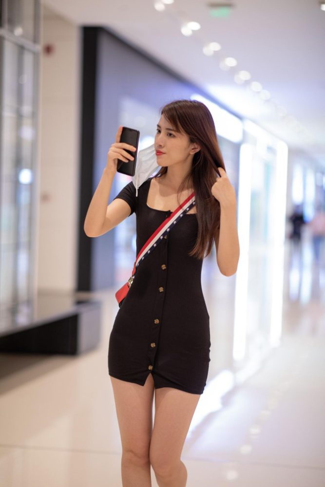 逛商场的黑色包臀裙美丽女孩【385P】00050-漫镜吧