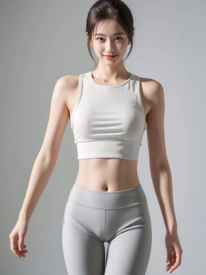 AI瑜伽裤清纯妹子系列图-漫镜吧
