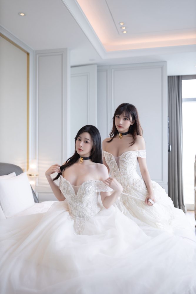 小逗逗&陆萱萱 双人婚纱[100P1.13GB]-漫镜吧